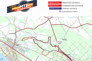 1. Galvenā karte - maratons, pusmaratons, ģimenes distance