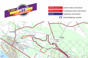 Maratons, pusmaratons, ģimenes distance, trašu karte