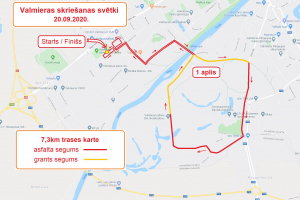 7,3km trases karte